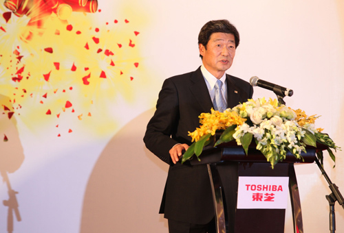 株式會(huì )社東芝執行役常務(wù)中國總代表  東芝（中國）有限公司董事長(cháng)田中孝明現場(chǎng)致辭